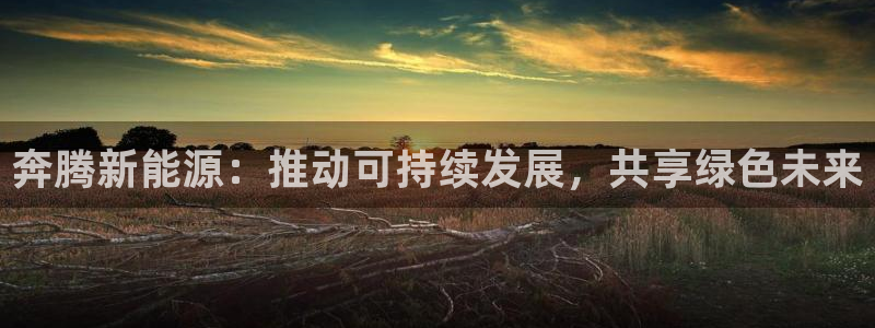 新宝gg登录网址:奔腾新能源:推动可持续发展,共享绿色未来